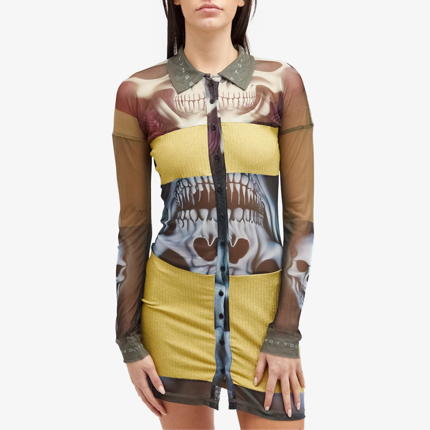 Ottolinger Mesh Shirt Dress 2 Ottolinger Mesh Shirt Dress - Image 2