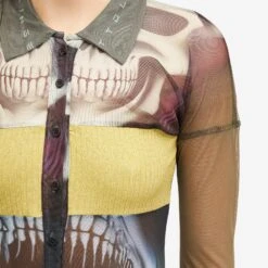 Ottolinger Mesh Shirt Dress 9 Ottolinger Mesh Shirt Dress -Marine Serrc Style 01 02 2024 LB 103101 SKPRNT 9 1