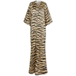 GANNI Crinkled Satin Maxi Dress