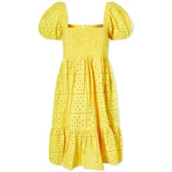 GANNI Broderie Anglaise Mini Dress