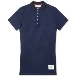 Thom Browne Mini Jacquard Polo Dress