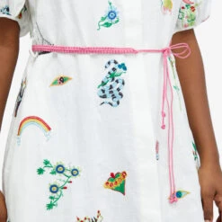 ALÉMAIS Atticus Embroidered Shirt Dress -Marine Serrc Style 19 01 2024 JA 1931D CRM 10 1