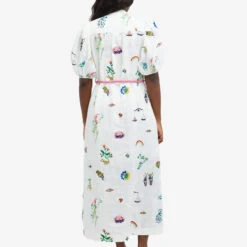 ALÉMAIS Atticus Embroidered Shirt Dress -Marine Serrc Style 19 01 2024 JA 1931D CRM 8 1