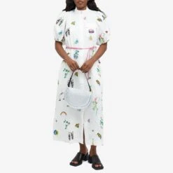 ALÉMAIS Atticus Embroidered Shirt Dress -Marine Serrc Style 19 01 2024 JA 1931D CRM m9 1