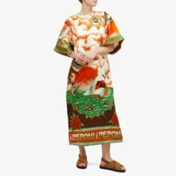 ALÉMAIS Bungalow Midi Dress -Marine Serrc Style 21 02 24 TC 3163D RED m9 1